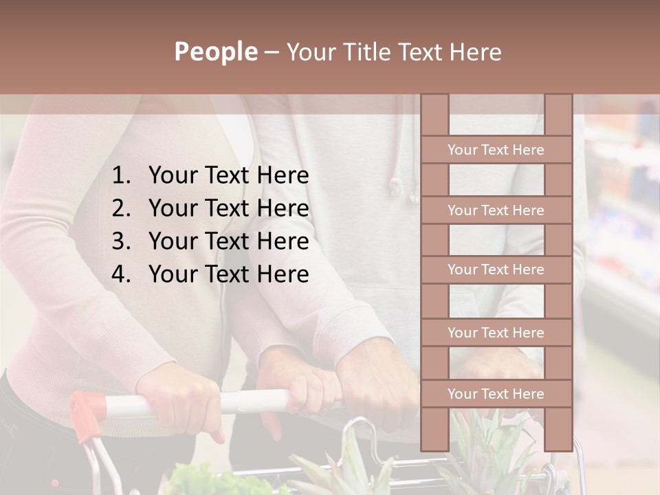 Vertical Handsome Shopping PowerPoint Template