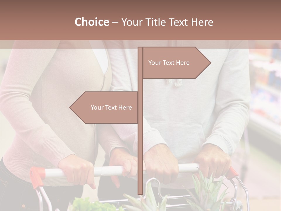 Vertical Handsome Shopping PowerPoint Template