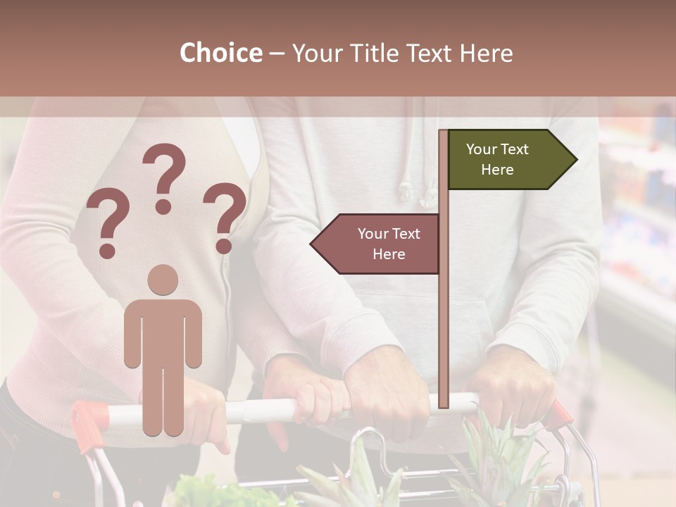 Vertical Handsome Shopping PowerPoint Template