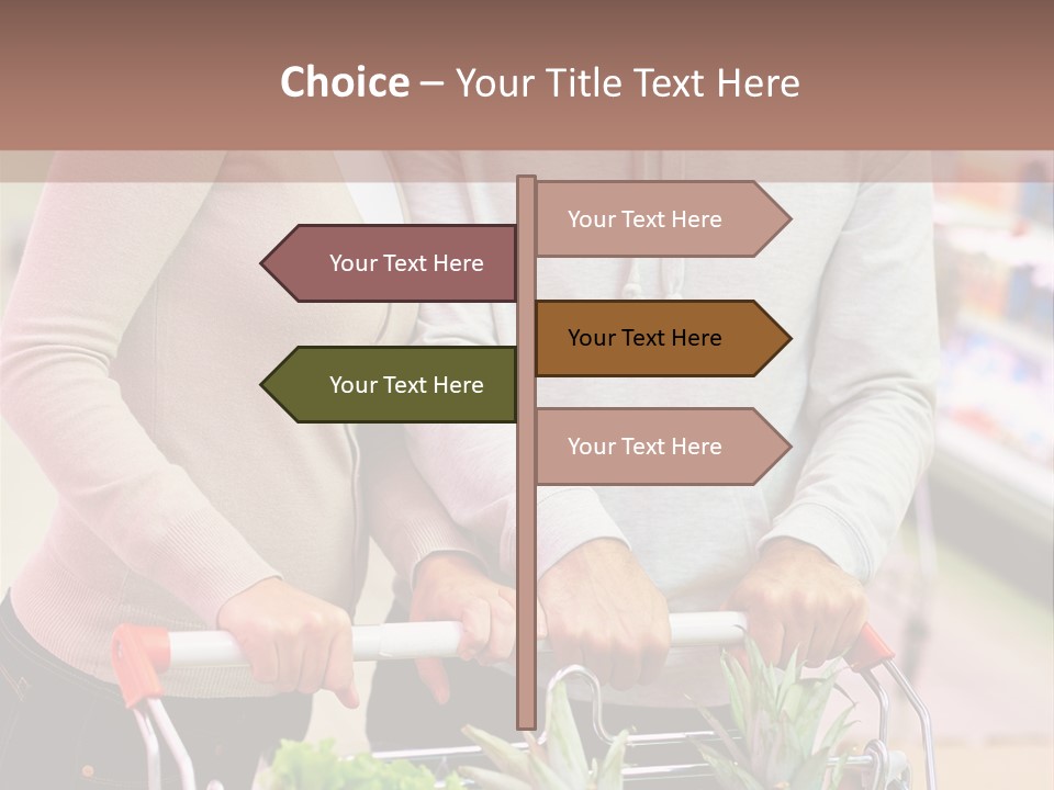 Vertical Handsome Shopping PowerPoint Template