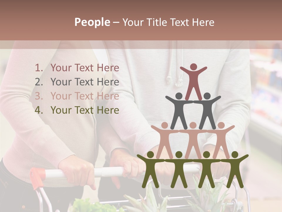 Vertical Handsome Shopping PowerPoint Template