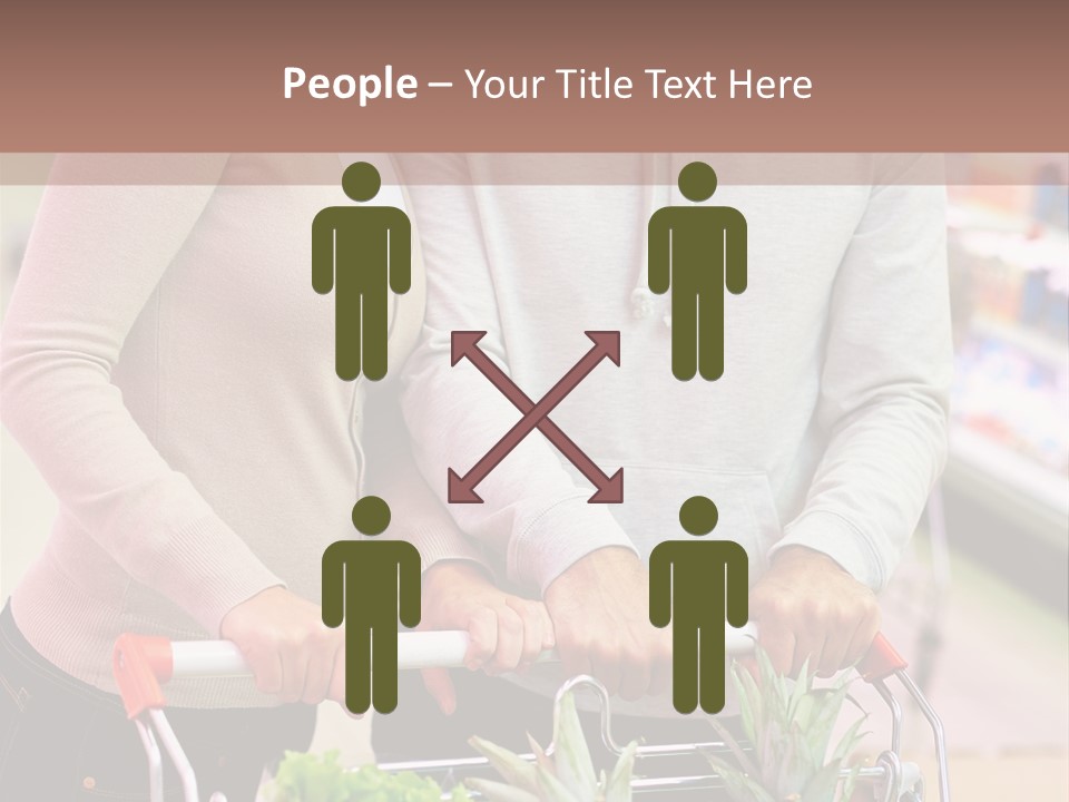 Vertical Handsome Shopping PowerPoint Template