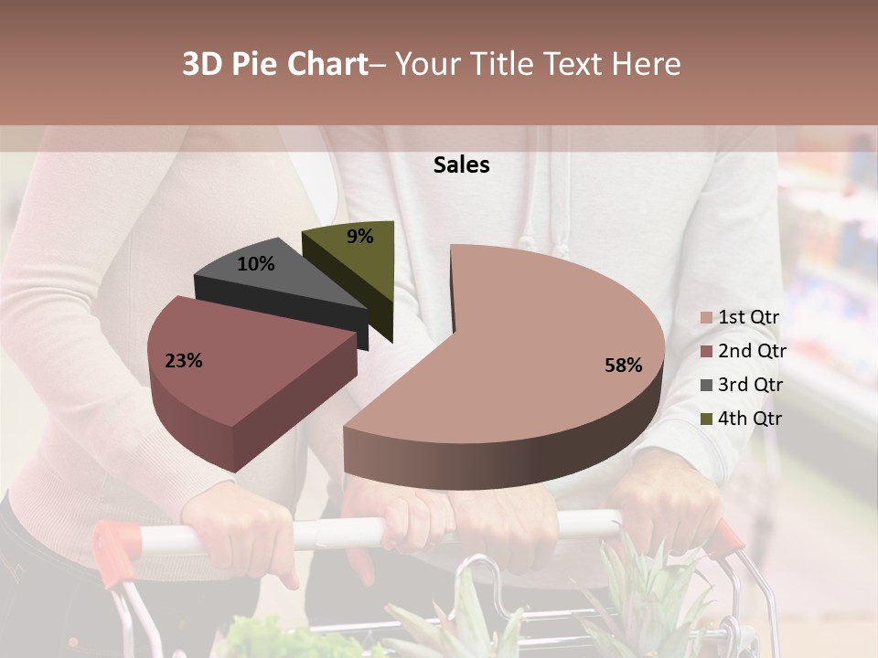 Vertical Handsome Shopping PowerPoint Template