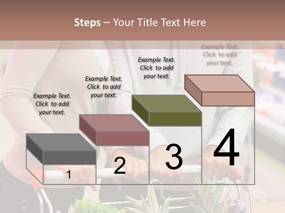 Vertical Handsome Shopping PowerPoint Template