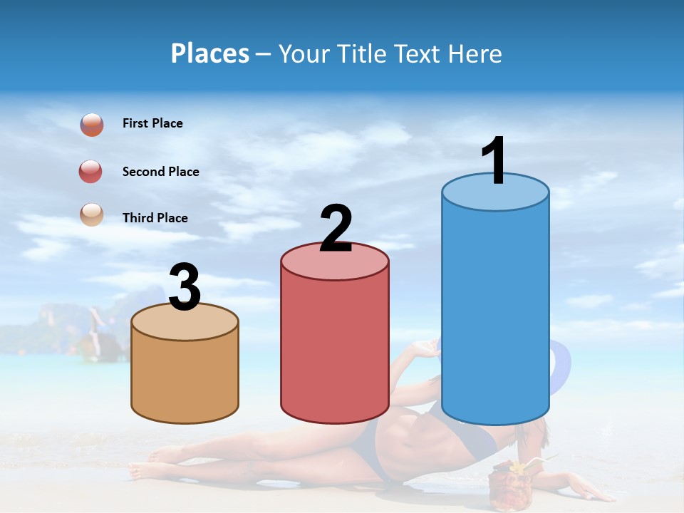 Trip Beach Landscape PowerPoint Template
