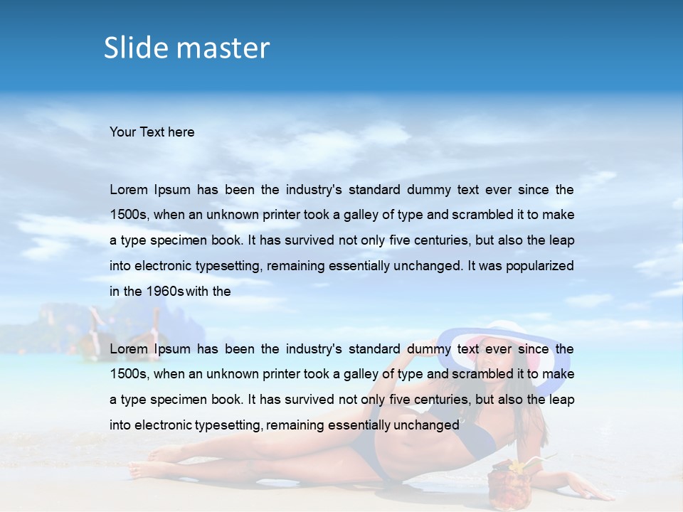 Trip Beach Landscape PowerPoint Template