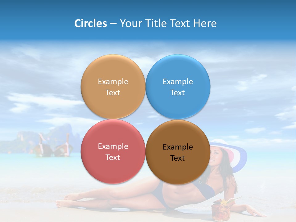 Trip Beach Landscape PowerPoint Template