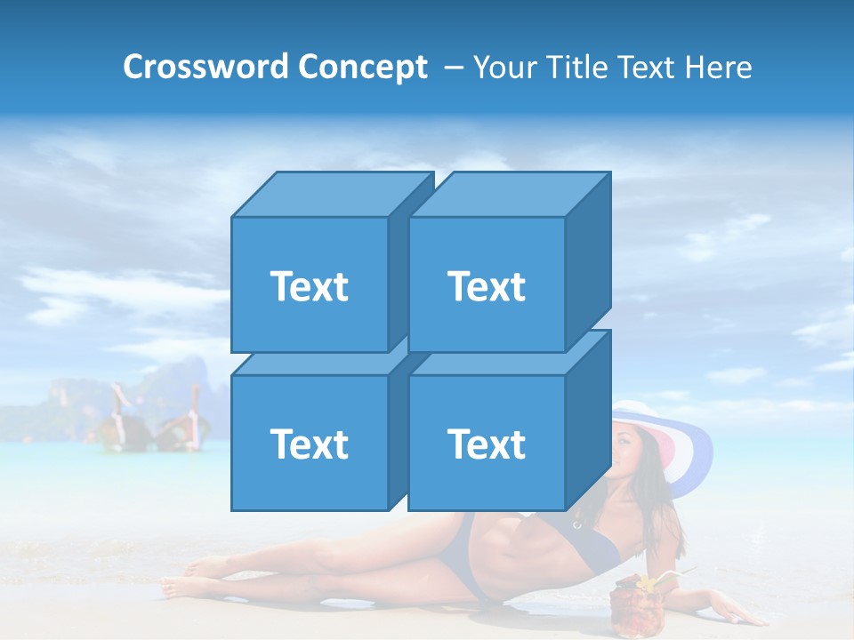 Trip Beach Landscape PowerPoint Template