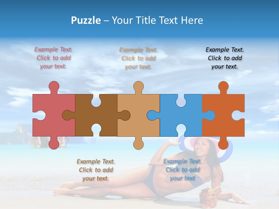 Trip Beach Landscape PowerPoint Template