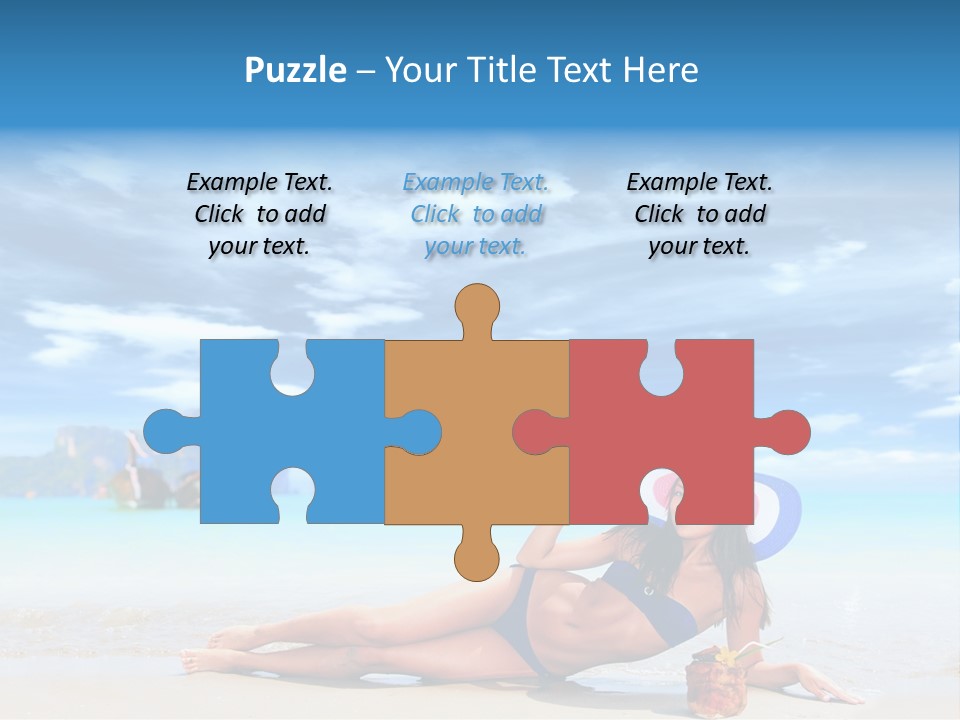 Trip Beach Landscape PowerPoint Template