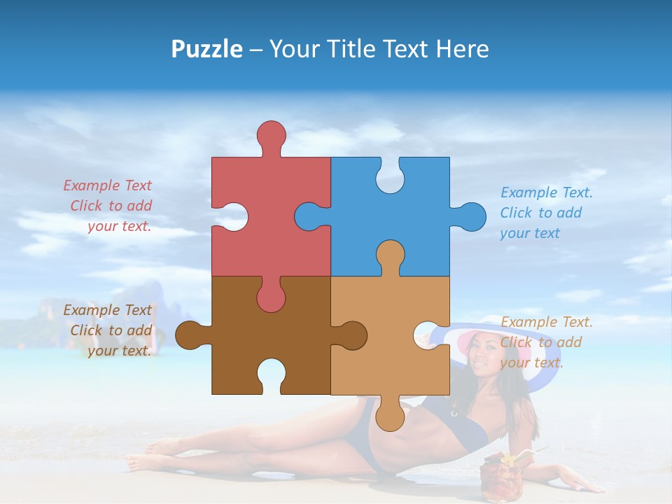 Trip Beach Landscape PowerPoint Template