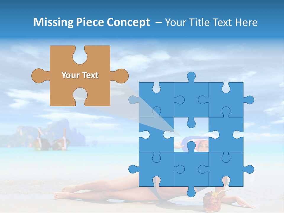 Trip Beach Landscape PowerPoint Template