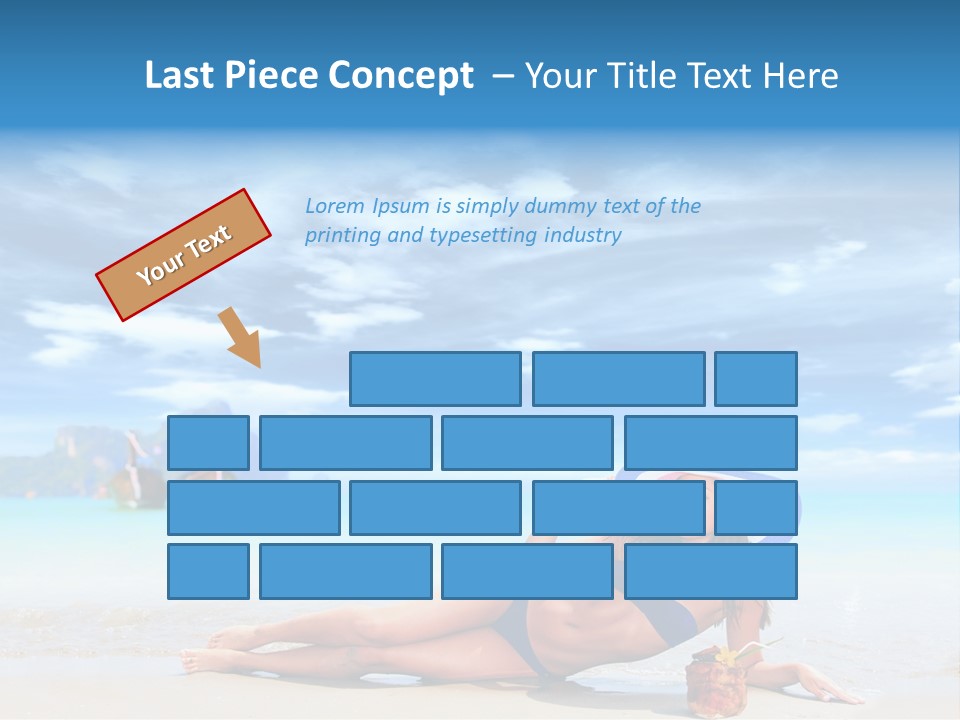 Trip Beach Landscape PowerPoint Template