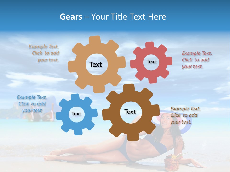 Trip Beach Landscape PowerPoint Template