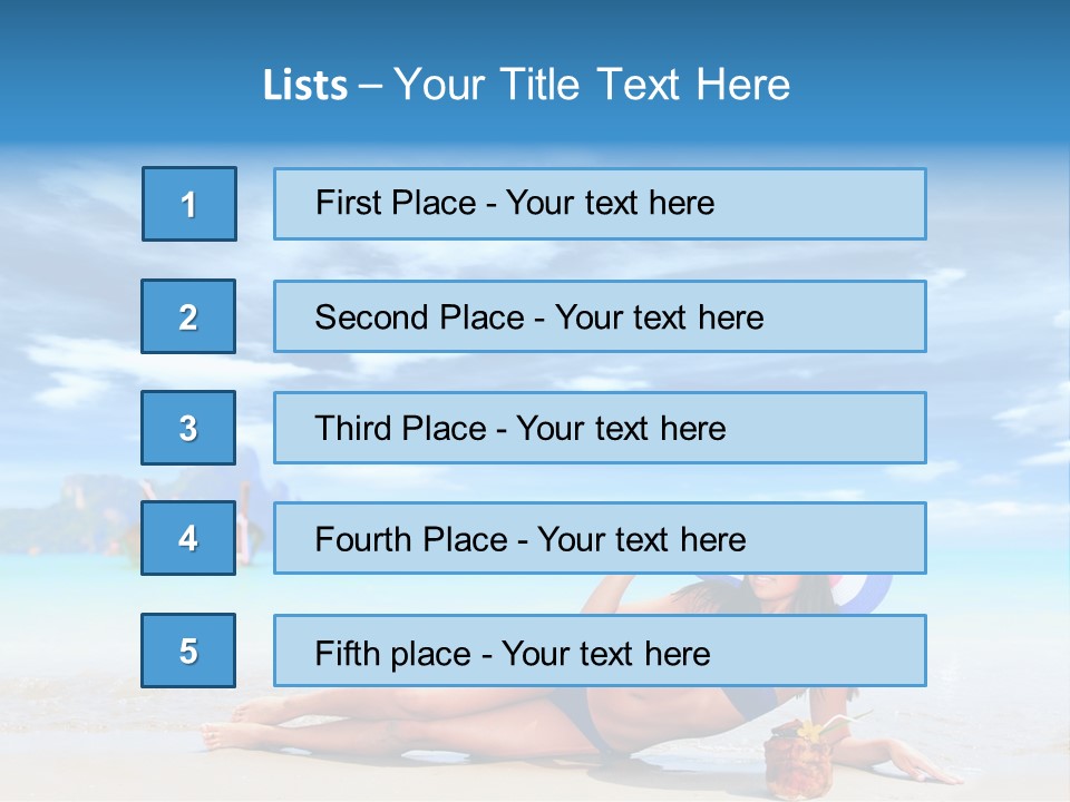 Trip Beach Landscape PowerPoint Template