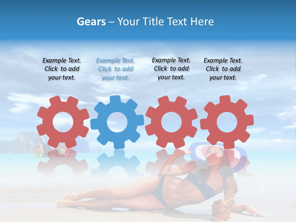 Trip Beach Landscape PowerPoint Template