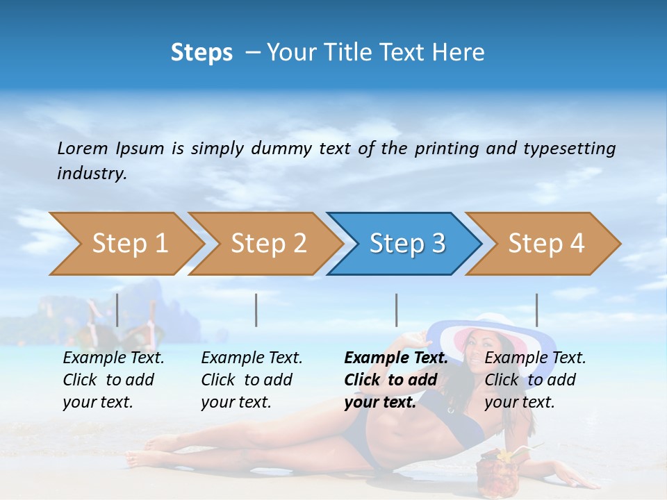 Trip Beach Landscape PowerPoint Template