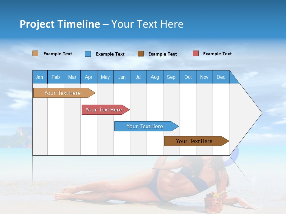 Trip Beach Landscape PowerPoint Template