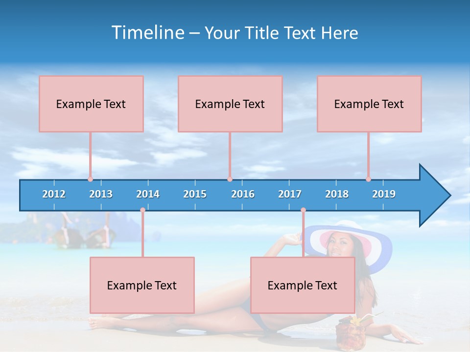 Trip Beach Landscape PowerPoint Template