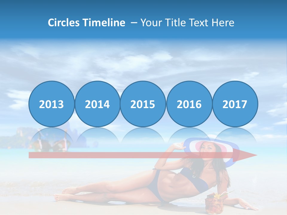 Trip Beach Landscape PowerPoint Template