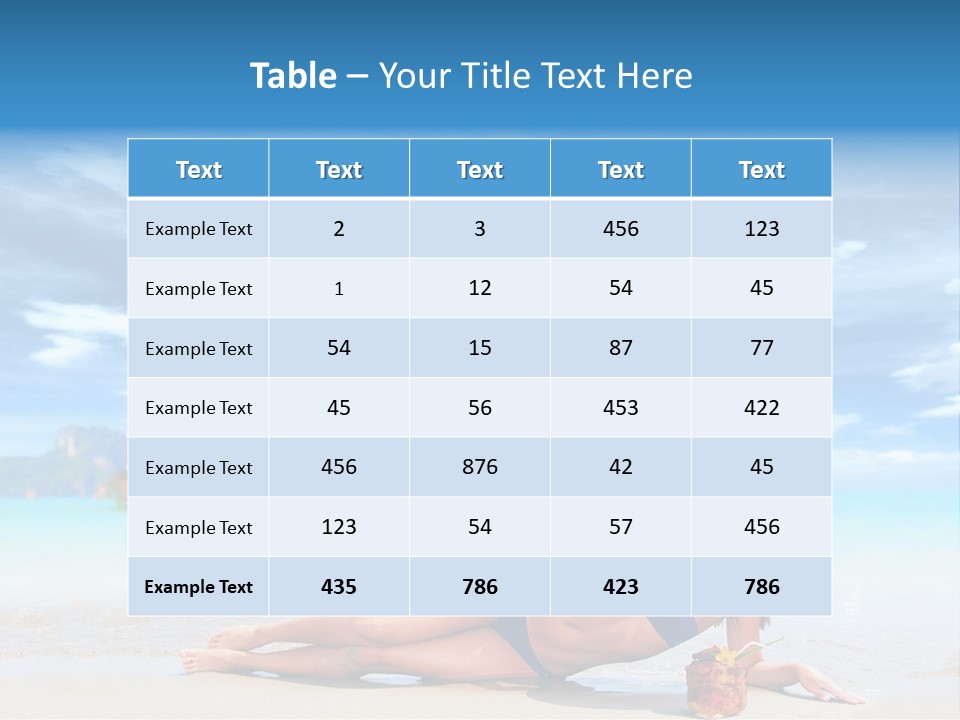 Trip Beach Landscape PowerPoint Template