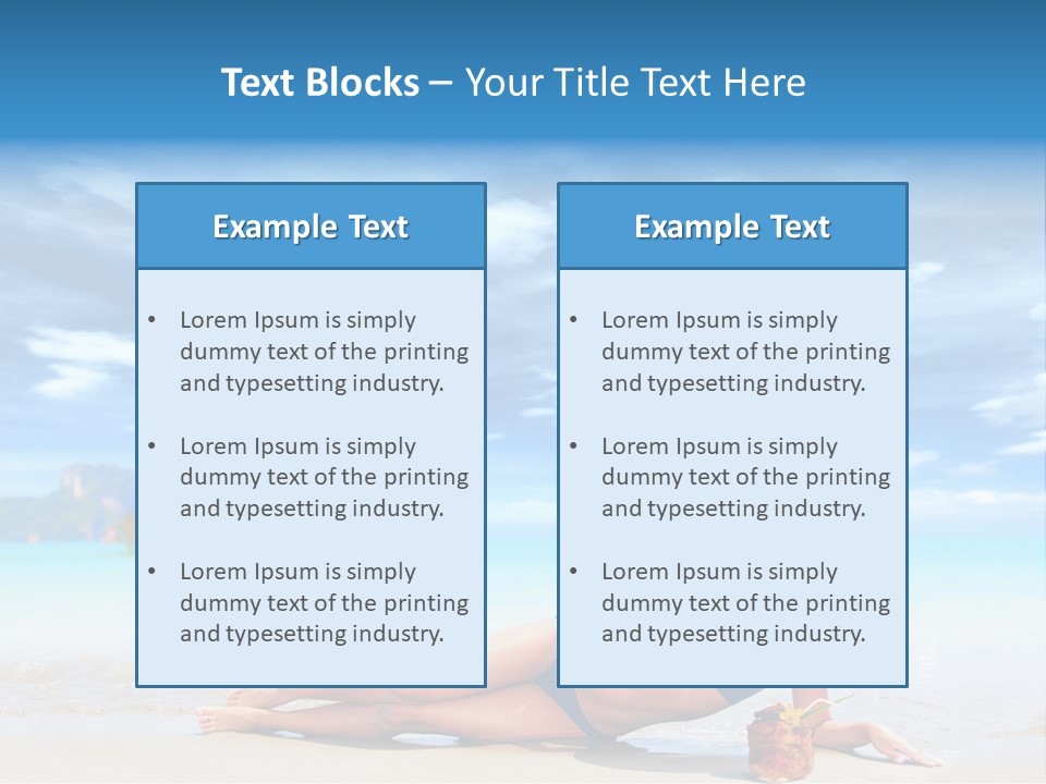 Trip Beach Landscape PowerPoint Template