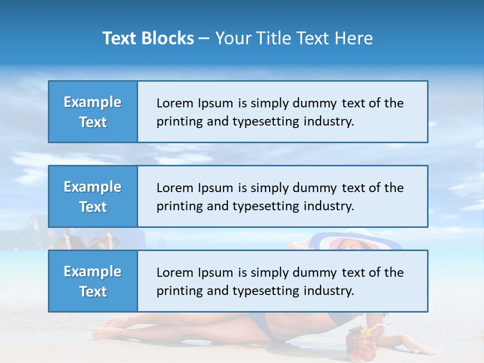 Trip Beach Landscape PowerPoint Template