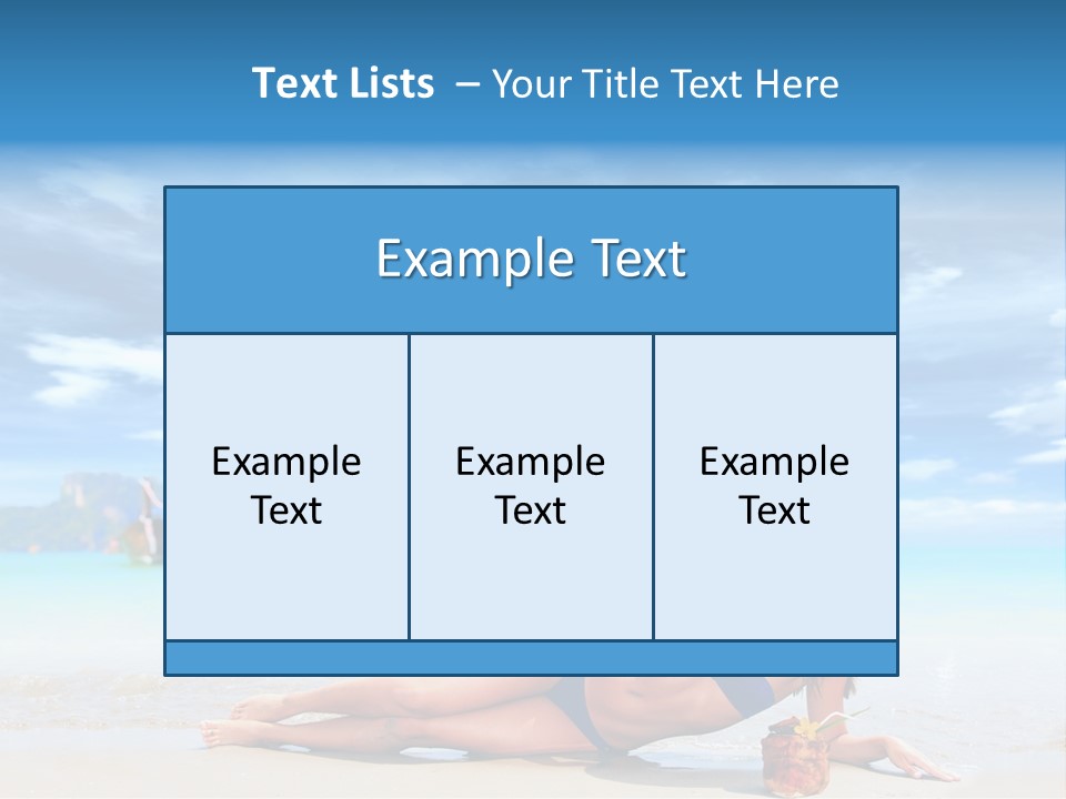 Trip Beach Landscape PowerPoint Template