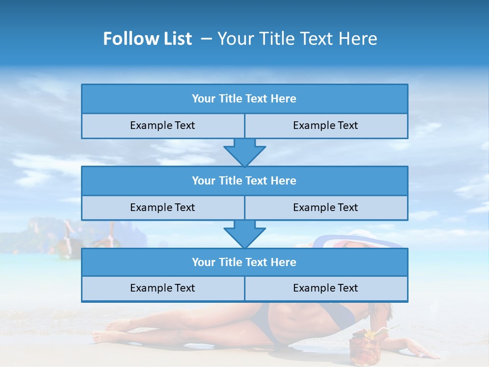 Trip Beach Landscape PowerPoint Template