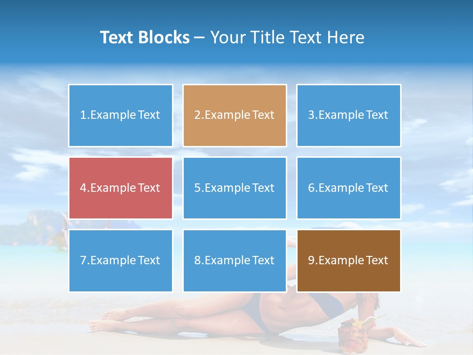 Trip Beach Landscape PowerPoint Template