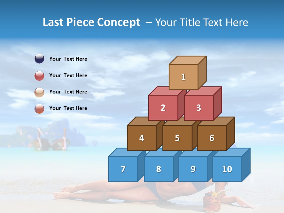 Trip Beach Landscape PowerPoint Template