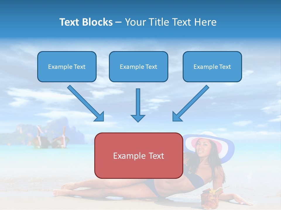 Trip Beach Landscape PowerPoint Template