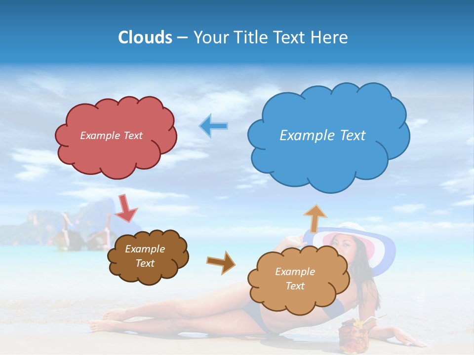 Trip Beach Landscape PowerPoint Template