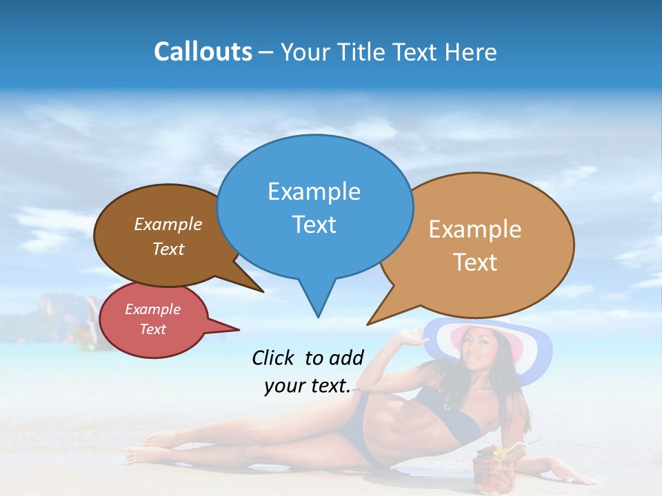 Trip Beach Landscape PowerPoint Template