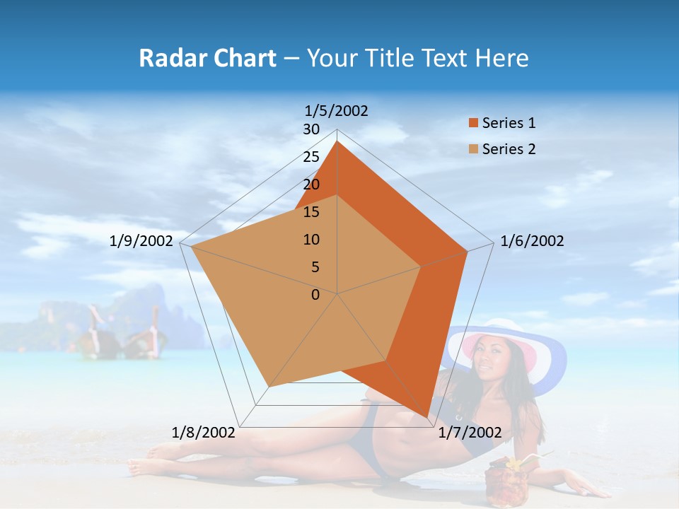 Trip Beach Landscape PowerPoint Template