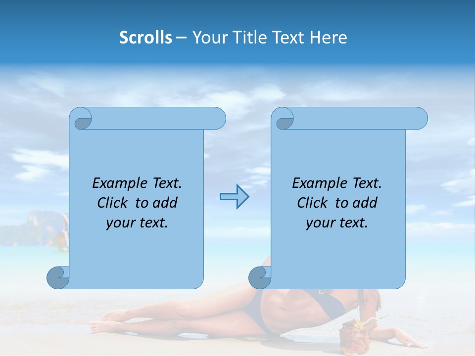 Trip Beach Landscape PowerPoint Template