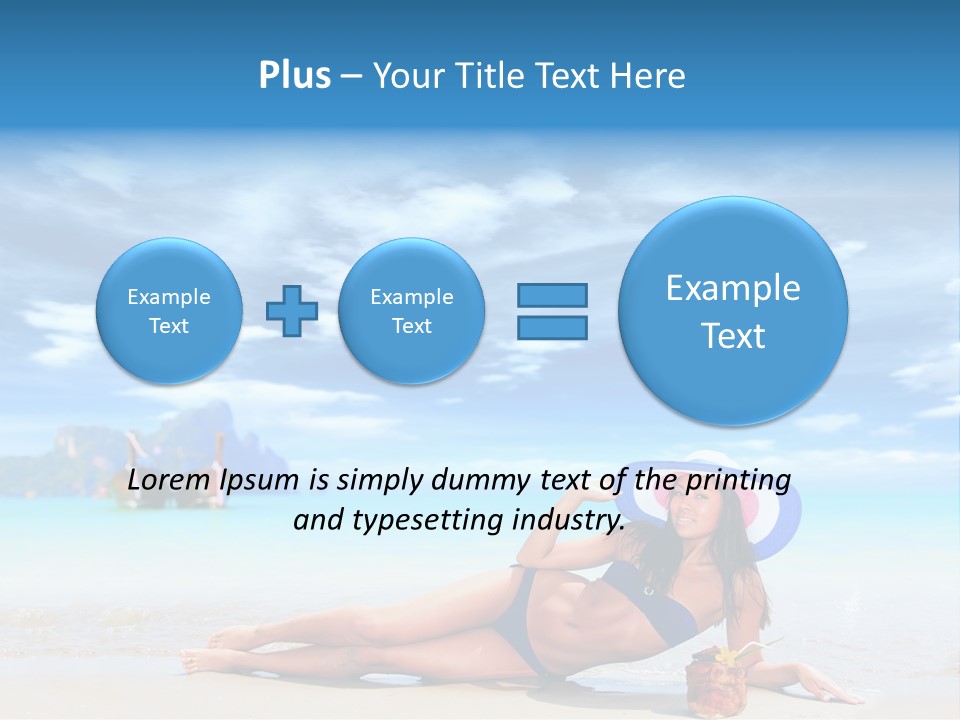 Trip Beach Landscape PowerPoint Template