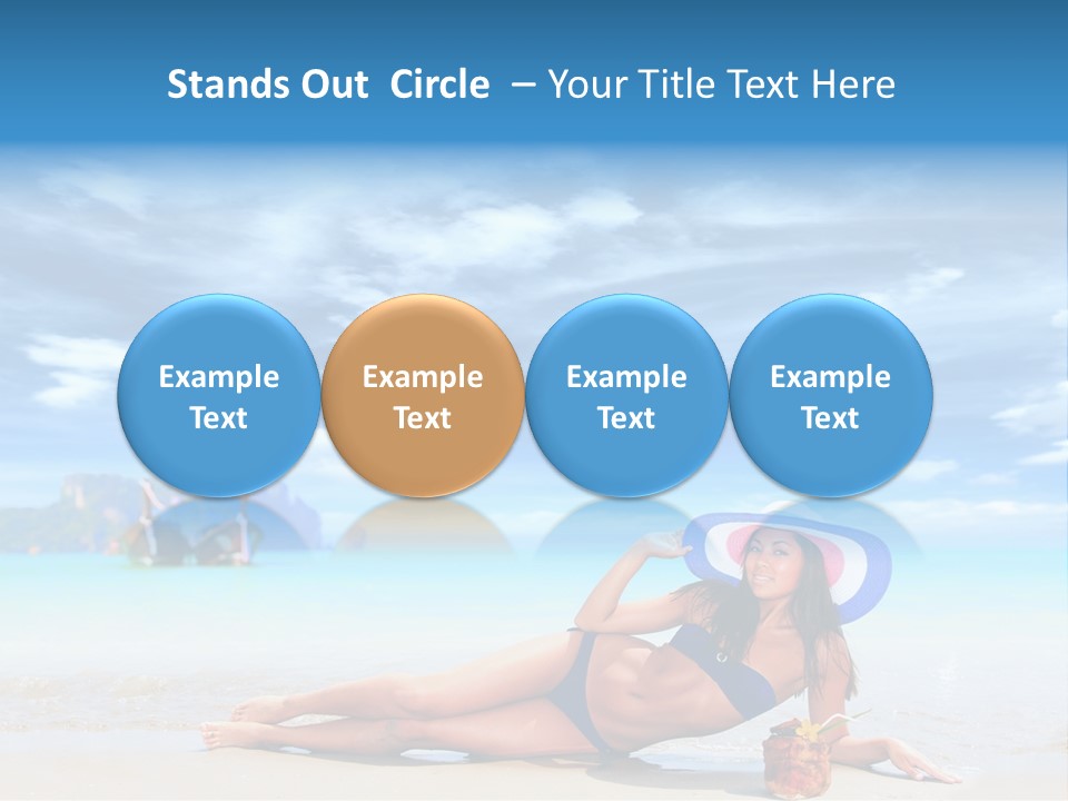 Trip Beach Landscape PowerPoint Template