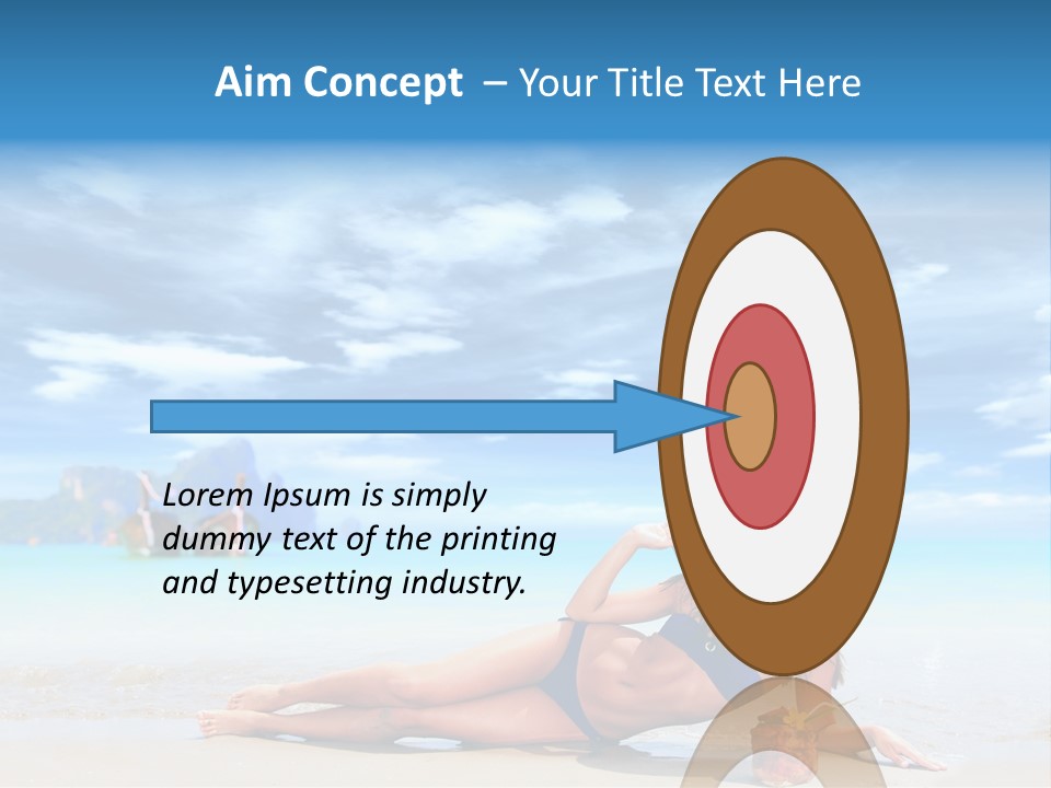 Trip Beach Landscape PowerPoint Template