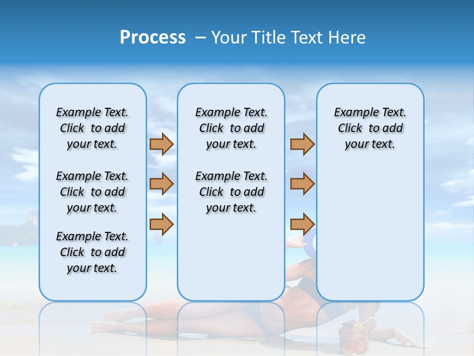 Trip Beach Landscape PowerPoint Template