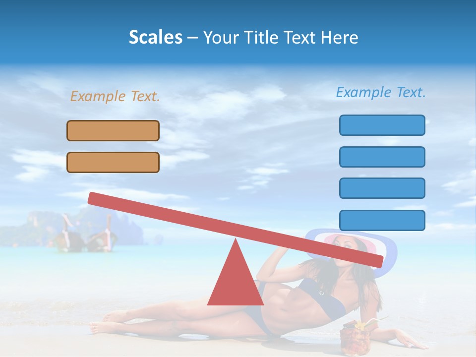 Trip Beach Landscape PowerPoint Template