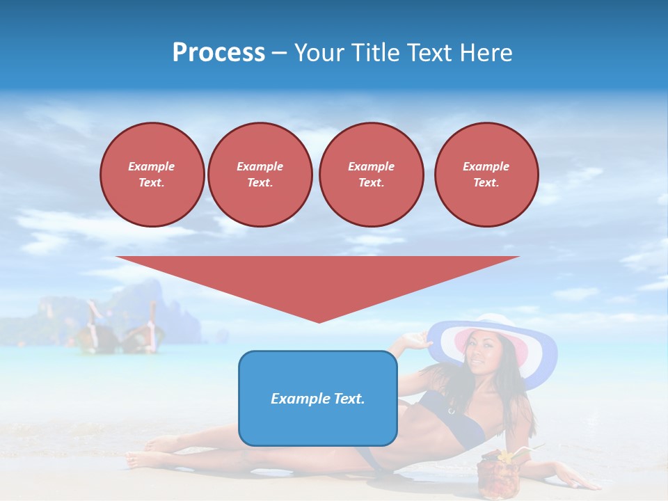 Trip Beach Landscape PowerPoint Template