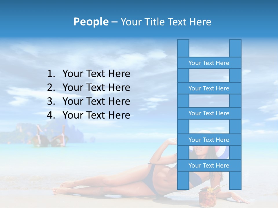 Trip Beach Landscape PowerPoint Template