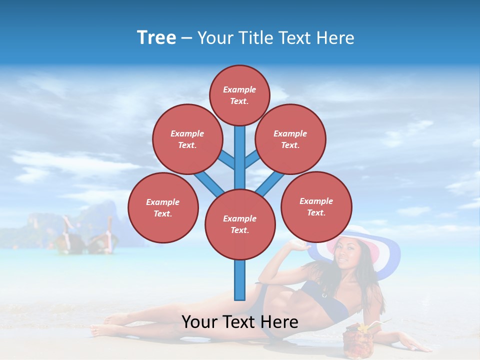 Trip Beach Landscape PowerPoint Template