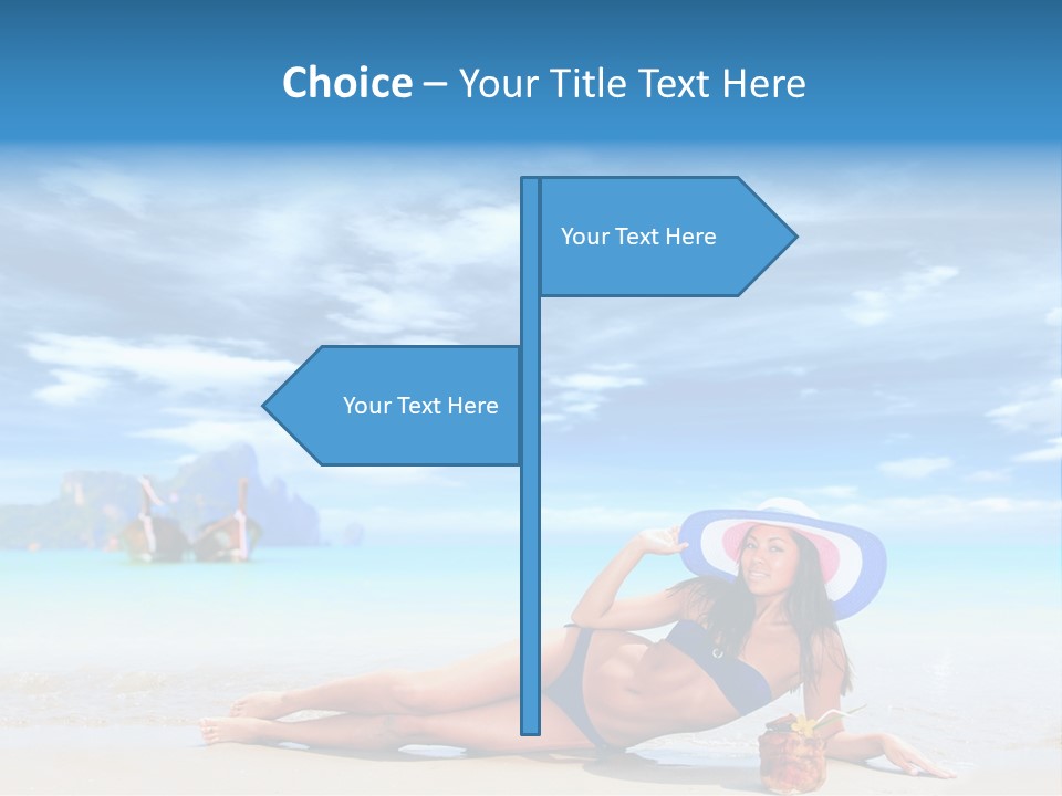 Trip Beach Landscape PowerPoint Template