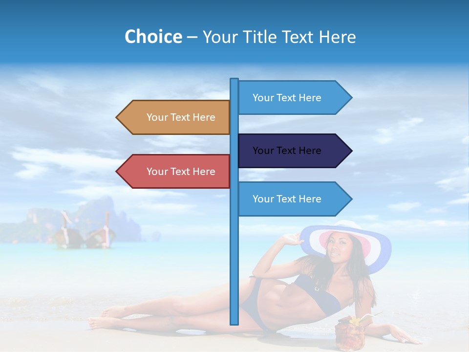 Trip Beach Landscape PowerPoint Template