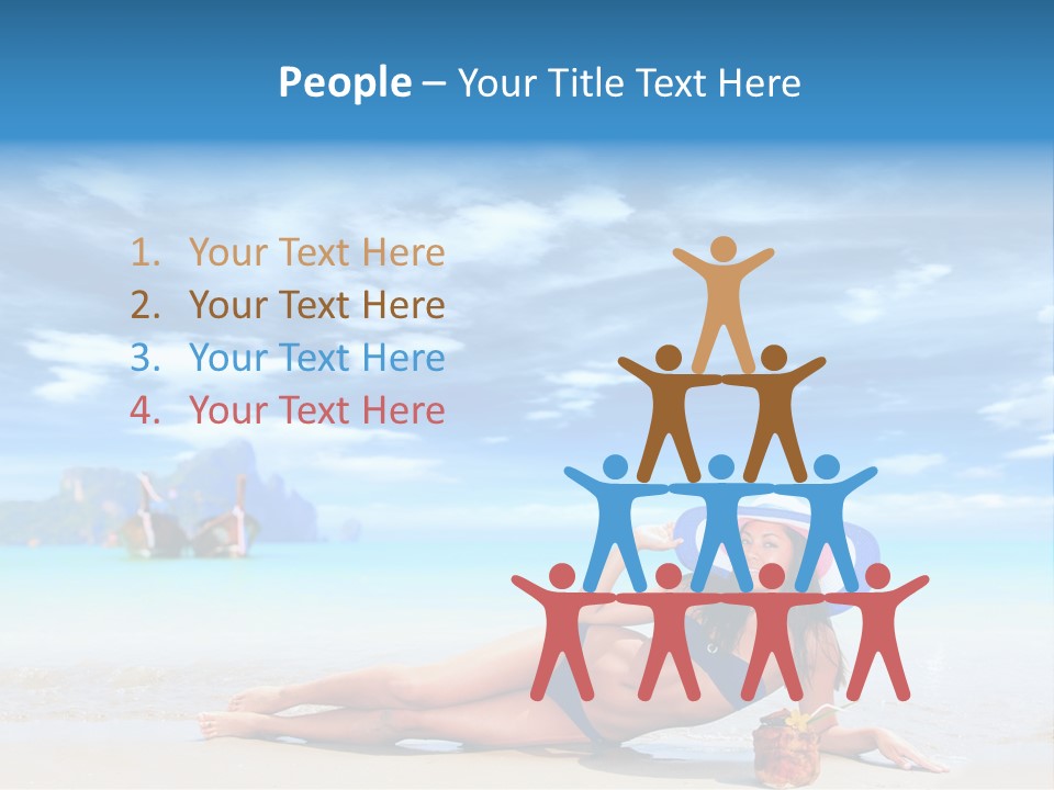 Trip Beach Landscape PowerPoint Template