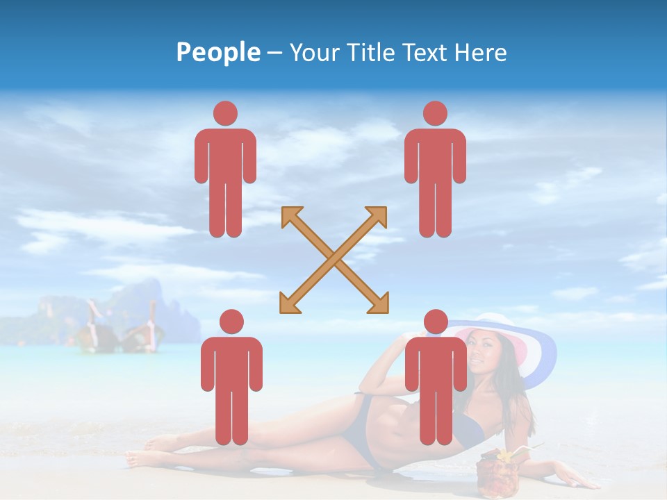 Trip Beach Landscape PowerPoint Template