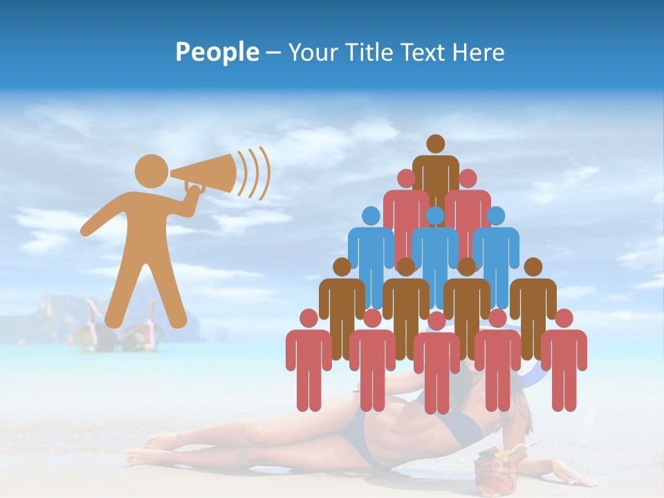 Trip Beach Landscape PowerPoint Template