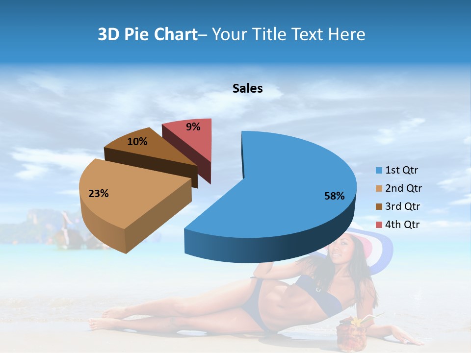 Trip Beach Landscape PowerPoint Template